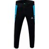 Erima Bambini Six Wings Funzionale Pants, Nero/Curacao, 128