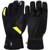 SEIZ - Guanti Flessibili da Adulto, Unisex, WGL0001001-6, 5, Nero/Giallo Fluo, 6.5
