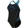 ARENA Feel Graphic Swim PRO Back Costume Intero Donna, Costume Asciugatura Rapida, Costume da Bagno in Tessuto Maxfit Eco, Resistente al Cloro e al Sale con Protezione UV UPF 50+