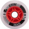 K2 Skate Unisex - Adulto Strobe 90 mm 2 Pack Light Inline Skate Wheels, Bianco
