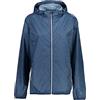 CMP - Giacca Donna con Cappuccio Antipioggia, Blue, M