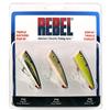 Rebel Lures Pop-R Topwater Popper - Esca da pesca, tripla minaccia, 3 pezzi, Pop-R (1/4 oz), taglia unica