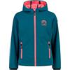 CMP Giacca Da Bambina In Softshell Con Cappuccio Fisso Jacket Unisex - Bambini e ragazzi