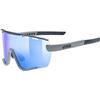 Uvex sportstyle 236 Set, occhiali sportivi unisex, privo di appannamenti, incl. lenti intercambiabili, rhino deep space matt/blue, one size