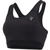 Macron Run Kona Sca Beatrix Crop Bra Black Wmn Reggiseno Sportivo Donna