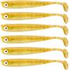 BigBait Zanderbait 9 cm Goldglitter, esche da pesca, esche artificiali, lucioperca, esca softbait, pesce di gomma, 6 pezzi.