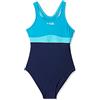 Aqua Speed Aqua-Speed Emily - Costume da Bagno da Bambina, Ragazza, 5908217641052, Navy/Turquoise/Light Turquoise, Size 134