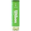 Wilson WRT137400 Palline da Tennis Starter Play Green, Tubo con 4 Palline, per Bambini e Ragazzi, Giallo