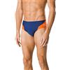 Speedo Costume da Bagno da Uomo Endurance+ Splice Team Colors Costume da Bagno, Uomo, Costume da Bagno, MENDTEAMSPLCENDBRIEF, Navy/Arancione Spark, 24