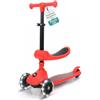 SereneLife Monopattino Bambino Pieghevole, Monopattino Bambina a 3 Ruote con Luci LED, Manubrio Regolabile e Freno, Monopattino a 3 Ruote, Scooter per Bambini e Bambine dai 3 Anni fino a 50 kg