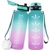 Vikaster Borracce, Borraccia 1500ml, Senza BPA, A prova di perdita & Utilizzare molte volte, Adatto per Trekking, Sport, fitness, Scuola, Ufficio, Outdoor