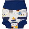 Splash About Happy Nappy Pannolino da Nuoto Riutilizzabile, Tug Boats, 2-3 Anni