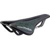 Selle Italia MODEL X LEAF - Sella Bici Green 100% Sostenibile, Bicicletta da Strada Corsa Comoda in Gel e Foro Superflow - Nero/Verde