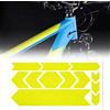4R Quattroerre.it Adesivo Protezione Telaio Bicicletta MTB Rhino, 35 x 17.5 cm, Giallo Fluo