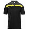 uhlsport Offense 23 Polo Shirt Uomo, Uomo, 100221323, Nero/Antracite/Giallo Lime, 152