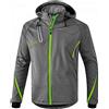 Erima Giacca Softshell Function Uomo (9060710), Grigio Melange/Green Gecko, L