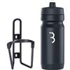 BBB Cycling Portaborraccia E Borraccia da 550ML per Tutte Le Biciclette Misura Universale Fueltank Comptank Combination Nero Opaco/Bianco Nero BBC-03C