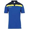 uhlsport Offense 23 Polo Shirt Uomo, Uomo, 100221314, Blu/Blu Oltremare/Giallo Lime, 140