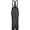 Killtec Bambini e Ragazzi Pantaloni da Sci/Pantaloni Funzionali con Pettorina con Cerniera, Protezione Bordi e paraneve KSW 195 BYS Ski PNTS, Dunkel waldgrün, 128, 43479-000