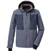 Killtec Uomo Giacca da sci/giacca funzionale con cappuccio e paraneve con chiusura a cerniera KSW 47 MN SKI JCKT, stahl, S, 43436-000