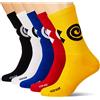 Mxthersocker Essential-Big Beeps / 5 Pack Calzini, Multi Giallo, L Unisex-Adulto