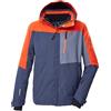 Killtec Uomo Giacca da sci/giacca funzionale con cappuccio e paraneve con chiusura a cerniera KSW 52 MN SKI JCKT, nachtblau, XL, 43440-000
