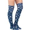 Eivy Over Knee Socks - Calze Funzionali da Donna, Donna, 6201-190069-6027, Navy Monogram, 36-38
