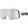 Uvex gravity FM - maschera da sci per adulti - categoria di filtro 2 - privo di appannamenti - white m. dl/silver-green - one size