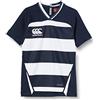 Canterbury Ragazzi Junior Maglia da Rugby Vapodri Evader Hooped | Tecnologia Vapodri | vestibilità Atletica Professionale | Resistente Maglia Tecnica da Rugby