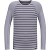 Odlo Active Warm Kids Stripes_159409, Maglietta Bambini e ragazzi, Misty Lilac - Gray Ridge, 92