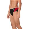 Speedo - Costume da Bagno da Uomo Launch Splice, Uomo, Costume da Bagno, MENDTEAMSPLCENDBRIEF, Giunto Nero/Rosso, 22
