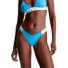 Calvin Klein Slip Bikini con Fascia Donna con Logo, Blu (Malibu Blue), L