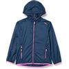CMP - Giacca Kid G con Cappuccio Antipioggia, Blue, 164