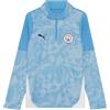 Puma Manchester City FC Maglia Allenamento Bambini Maniche Lunghe con Zip 1/4 25/26