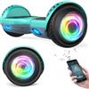 SISIGAD Offroad Hoverboard Kinder Adults mit 6,5 Reifen Leistungsstarke große Batteria Hoverboard Bluetooth-Lautsprechern LED-Licht