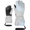 Ziener Guanti da sci LAILACO per bambini, impermeabili, senza PFC, mélange chiaro, 3