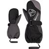 Ziener Guanti da sci unisex per neonati, impermeabili, riflettenti, colore nero, magnete, 98 cm