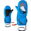 Ziener LEPRINT-Z Guanti da sci impermeabili per sport invernali | motivo divertente - blu persiano - 1