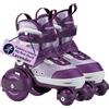 HUDORA Pattini a rotelle My First Quad lavender - misure 30-33 - pattini a rotelle di qualità per bambini fino a 20kg - pattini regolabili - sicuri e con rotelle grandi per iniziare