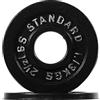 Fitvids Piastra in ghisa per allenamento di forza e sollevamento pesi, centro 5,1 cm (olimpico), 1,1 kg (set da 2)
