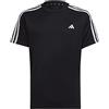 Adidas Train Essentials Aeroready 3-Stripes Regular-Fit Short Sleeve T-Shirt Maglietta Bambini e Ragazzi (Pacco da 1)