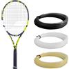 Babolat - Racchetta da tennis, Evo Aero, misura standard, giallo/nero, grafite, ideale per giocatori occasionali o regolari, potenza e comfort ottimizzati