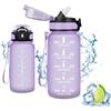 Vikastar Vikaster Borraccia, 500/1000/1500ml Borraccia con cannuccia, Water Bottle Senza BPA & Prova di Perdite, Bottiglia Acqua Sportiva per Bambini Scuola, Bici, Yoga, Ufficio, Trekking, Outdoor, Palestra