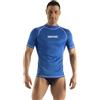 SEAC T-Sun Short Man, Maglia Protettiva Rash Guard per Snorkeling e Nuoto Anti UV, Blu, XXXL