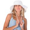 Hurley W Vila del sol Wide Brim Bucket Berretto da Baseball, Bianco, Taglia Unica Donna