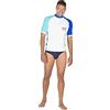 Mares Seaside Shield Man, Maglia Rashguard Protettiva a Maniche Corte - Uomo, Bianca, 3XL