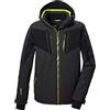 Killtec Uomo Giacca da sci/giacca funzionale con cappuccio con zip, paraneve e ventilazione sotto le ascelle KSW 413 MN SKI JCKT, anthrazit, M, 41983-000