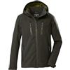 Killtec Uomo Giacca softshell con cappuccio con zip KOW 79 MN SFTSHLL JCKT, dunkeloliv, S, 43323-000