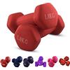 Eastronic JIM Fitness Coppia di manubri 2x1 Kg esagonali in gomma soft Touch