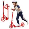 FANTASK Monopattino pieghevole in altezza, pratico monopattino sportivo con ruote a LED e cuscinetti a sfera ABEC-7, portata 100 kg (rosso)